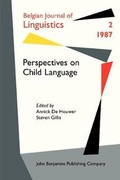Cover: Perspectives on Child Language - John Benjamins Publishing Co