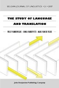 Cover: The Study of Language and Translation - John Benjamins Publishing Co