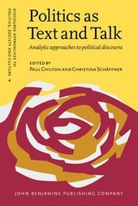 Enlarge image Cover: Politics as Text and Talk - John Benjamins Publishing Co