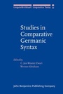 Cover: Studies in Comparative Germanic Syntax - John Benjamins Publishing Co