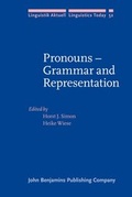 Cover: Pronouns - Grammar and Representation - John Benjamins Publishing Co