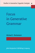 Cover: Focus in Generative Grammar - John Benjamins Publishing Co