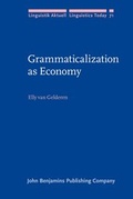 Cover: Grammaticalization as Economy - John Benjamins Publishing Co