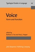 Cover: Voice: Form and Function - John Benjamins Publishing Co
