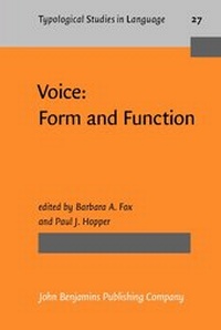 Enlarge image Cover: Voice: Form and Function - John Benjamins Publishing Co