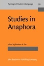 Cover: Studies in Anaphora - John Benjamins Publishing Co