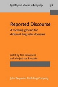 Enlarge image Cover: Reported Discourse - John Benjamins Publishing Co