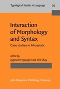 Cover: Interaction of Morphology and Syntax - John Benjamins Publishing Co