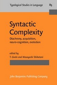 Enlarge image Cover: Syntactic Complexity - John Benjamins Publishing Co