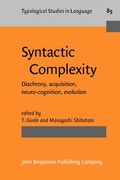 Cover: Syntactic Complexity - John Benjamins Publishing Co