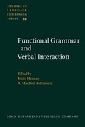 Cover: Functional Grammar and Verbal Interaction - John Benjamins Publishing Co