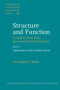 Cover: Structure and Function - A Guide to Three Major Structural-Functional Theories - John Benjamins Publishing Co