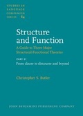 Cover: Structure and Function - A Guide to Three Major Structural-Functional Theories - John Benjamins Publishing Co