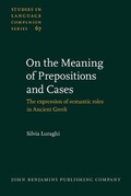 Cover: On the Meaning of Prepositions and Cases - John Benjamins Publishing Co