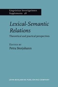 Cover: Lexical-Semantic Relations - John Benjamins Publishing Co