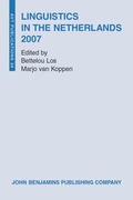 Cover: Linguistics in the Netherlands 2007 - John Benjamins Publishing Co
