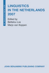 Enlarge image Cover: Linguistics in the Netherlands 2007 - John Benjamins Publishing Co
