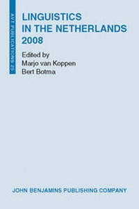 Enlarge image Cover: Linguistics in the Netherlands 2008 - John Benjamins Publishing Co