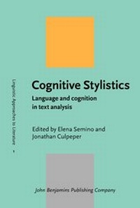 Enlarge image Cover: Cognitive Stylistics - John Benjamins Publishing Co
