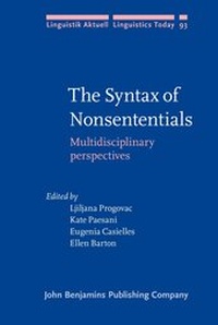 Enlarge image Cover: The Syntax of Nonsententials - John Benjamins Publishing Co