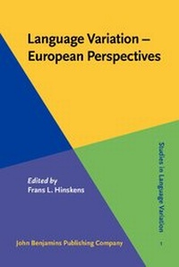 Enlarge image Cover: Language Variation - European Perspectives - John Benjamins Publishing Co