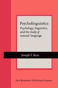 Cover: Psycholinguistics - John Benjamins Publishing Co