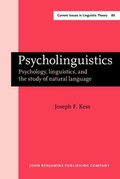 Cover: Psycholinguistics - John Benjamins Publishing Co