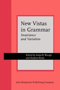 Cover: New Vistas in Grammar - John Benjamins Publishing Co