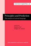 Cover: Principles and Prediction - John Benjamins Publishing Co