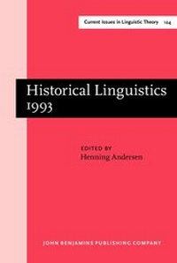 Enlarge image Cover: Historical Linguistics 1993 - John Benjamins Publishing Co