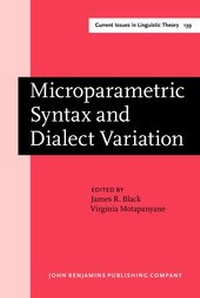 Enlarge image Cover: Microparametric Syntax and Dialect Variation - John Benjamins Publishing Co
