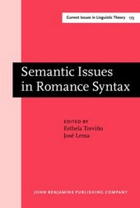 Enlarge image Cover: Semantic Issues in Romance Syntax - John Benjamins Publishing Co
