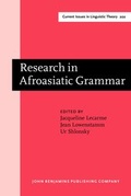 Cover: Research in Afroasiatic Grammar - John Benjamins Publishing Co