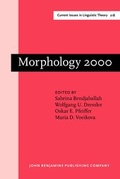 Cover: Morphology 2000 - John Benjamins Publishing Co