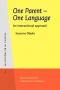 Cover: One Parent - One Language - John Benjamins Publishing Co