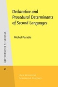 Cover: Declarative and Procedural Determinants of Second Languages - John Benjamins Publishing Co