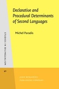 Cover: Declarative and Procedural Determinants of Second Languages - John Benjamins Publishing Co