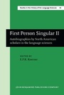 Cover: First Person Singular II - John Benjamins Publishing Co