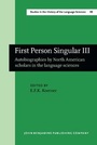 Cover: First Person Singular III - John Benjamins Publishing Co