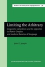 Cover: Limiting the Arbitrary - John Benjamins Publishing Co
