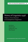 Cover: History of Linguistics 1996 - John Benjamins Publishing Co