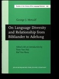 Cover: On Language Diversity and Relationship from Bibliander to Adelung - John Benjamins Publishing Company