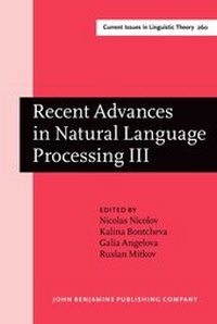 Abbildung von: Recent Advances in Natural Language Processing III - John Benjamins Publishing Co