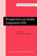 Cover: Perspectives on Arabic Linguistics - John Benjamins Publishing Co