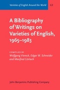 Cover: A Bibliography of Writings on Varieties of English, 1965-1983 - John Benjamins Publishing Co