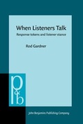 Cover: When Listeners Talk - John Benjamins Publishing Co
