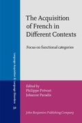 Cover: The Acquisition of French in Different Contexts - John Benjamins Publishing Co