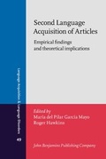 Cover: Second Language Acquisition of Articles - John Benjamins Publishing Co