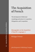 Cover: The Acquisition of French - John Benjamins Publishing Co