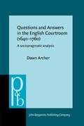 Cover: Questions and Answers in the English Courtroom (1640-1760) - John Benjamins Publishing Co